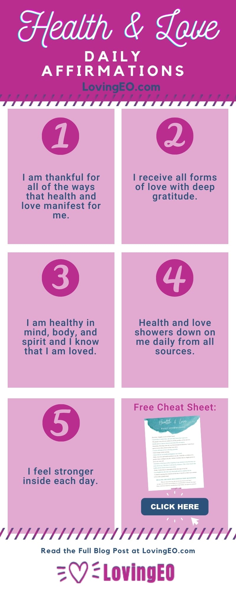 daily affirmations for love and health