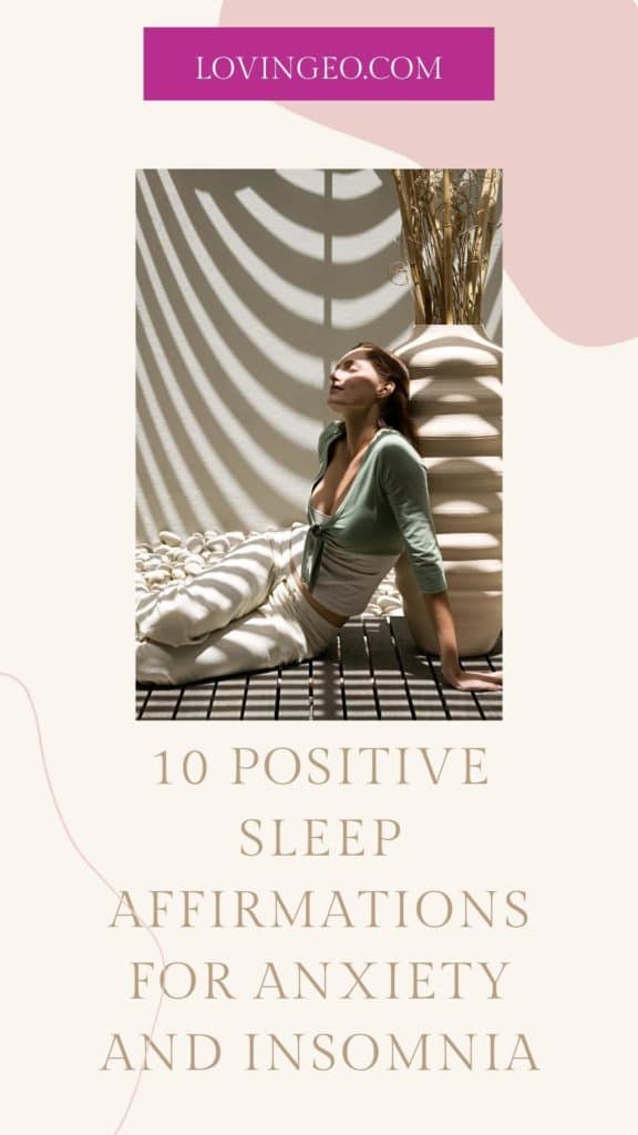 Positive Sleep Affirmations for Anxiety